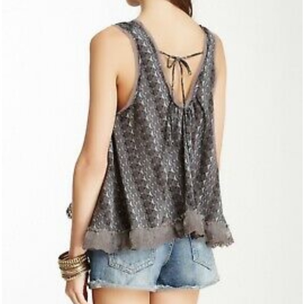 Free People Flutter Fly Lace Top, open back detail S/P